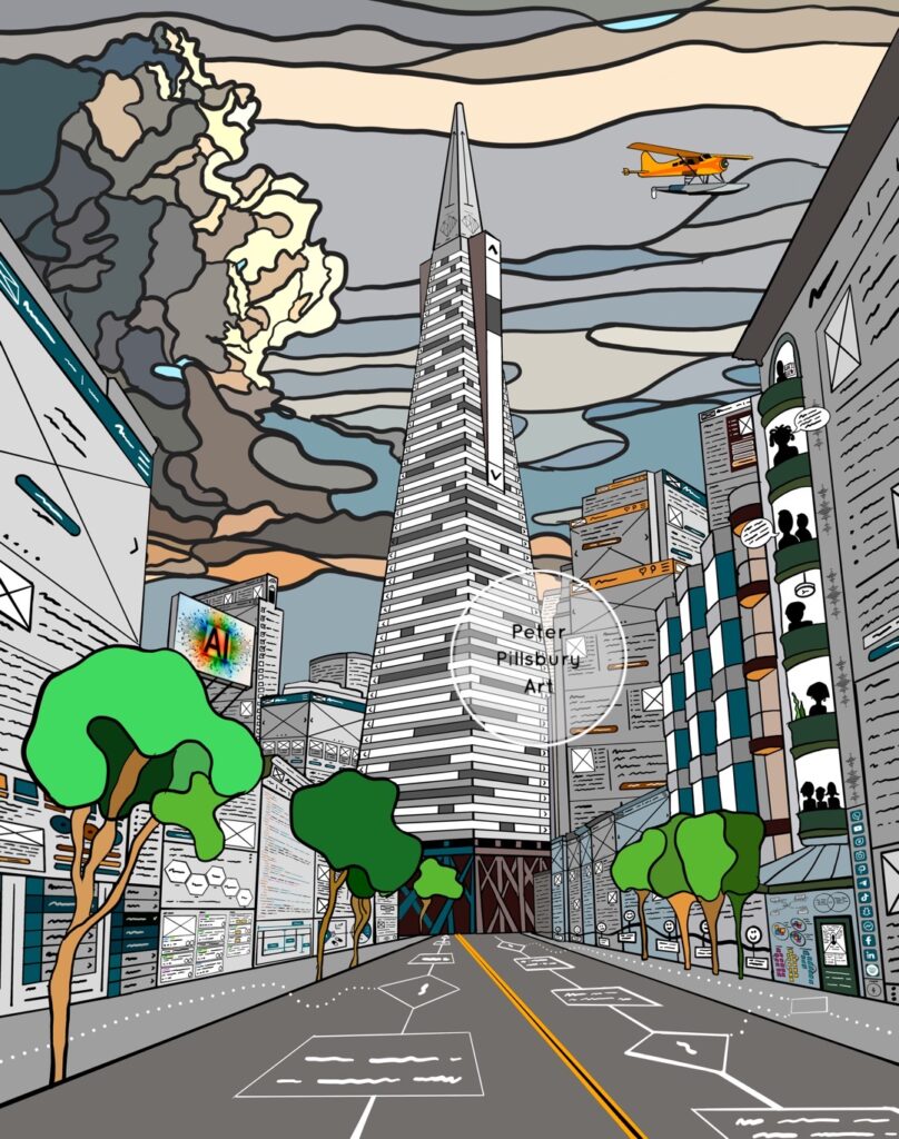 A browser infused San Francisco skyscraper.